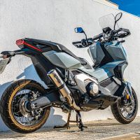 GPR auspuff kompatibel mit  Honda X-Adv 750 2025-2026, M3 Titanium Natural, Zugelassener legaler Slip-On-Auspuff mit Abe, einschließlich abnehmbarem DB-Killer und Verbindungsrohr 