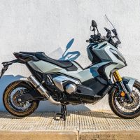 GPR auspuff kompatibel mit  Honda X-Adv 750 2025-2026, M3 Titanium Natural, Zugelassener legaler Slip-On-Auspuff mit Abe, einschließlich abnehmbarem DB-Killer und Verbindungsrohr 
