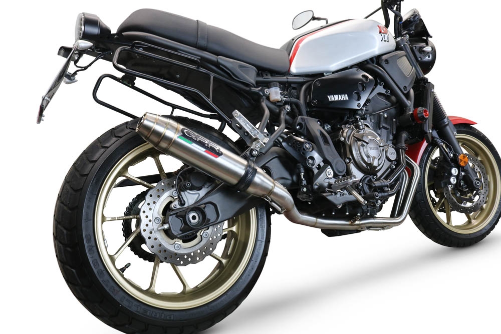 GPR auspuff kompatibel mit  Yamaha Xsr 700 2017-2020, Deeptone Inox, Kompletter Rennauspuff, geliefert mit spezifischem Krümmer, Artikel ohne Homologation 