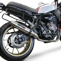 GPR auspuff kompatibel mit  Yamaha Xsr 700 2017-2020, Deeptone Inox, Kompletter Rennauspuff, geliefert mit spezifischem Krümmer, Artikel ohne Homologation 