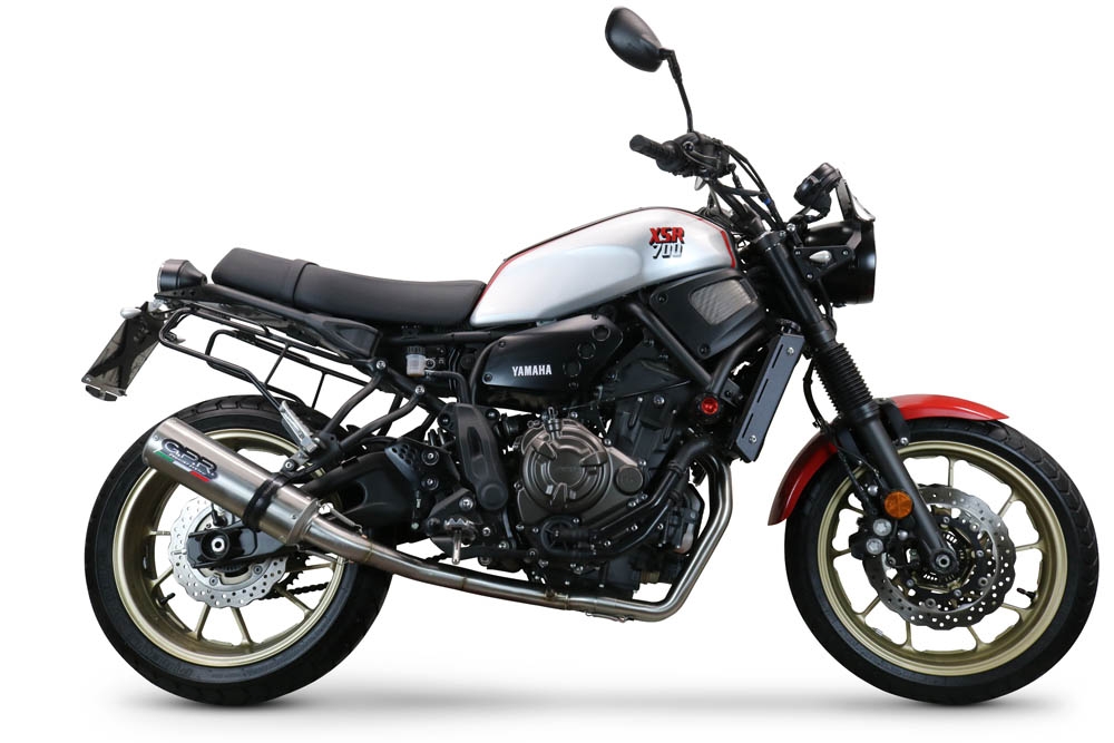 GPR auspuff kompatibel mit  Yamaha Xsr 700 2017-2020, M3 Inox , Racing-Komplettsystem-Auspuff, einschließlich Krümmer und abnehmbarem DB-Killer 