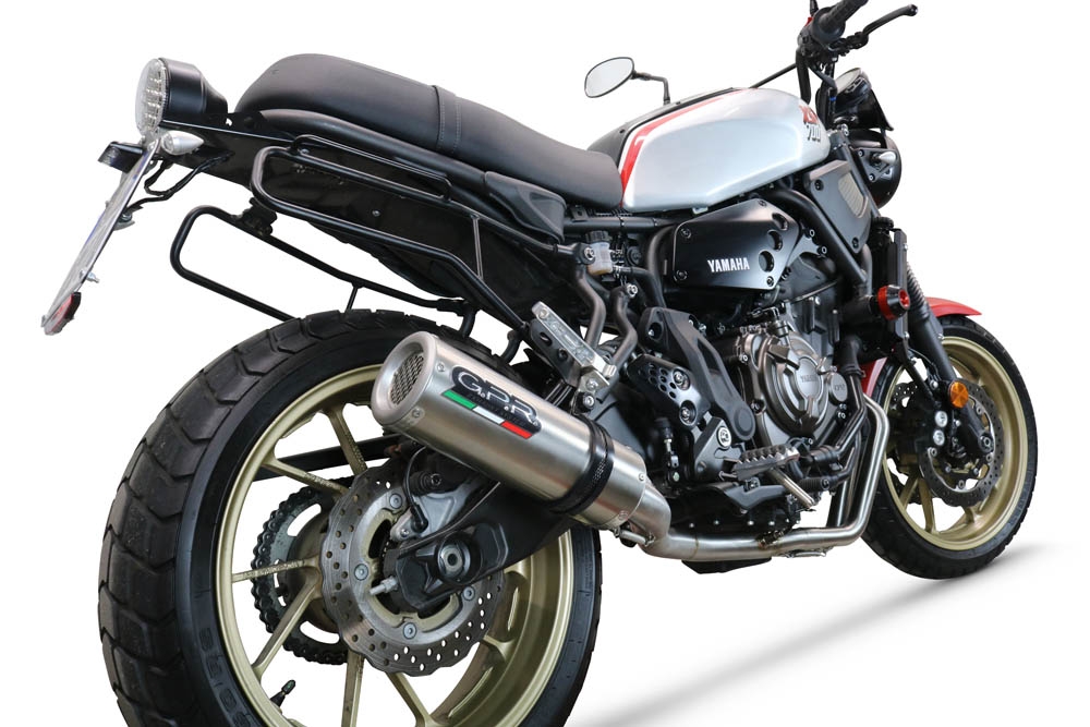 GPR auspuff kompatibel mit  Yamaha Xsr 700 2017-2020, M3 Inox , Racing-Komplettsystem-Auspuff, einschließlich Krümmer und abnehmbarem DB-Killer 