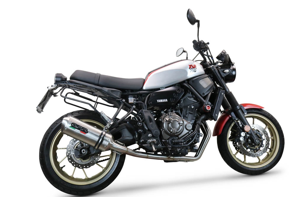 GPR auspuff kompatibel mit  Yamaha Xsr 700 2017-2020, Satinox , Homologierte auspuff mit verbindungsrohr und katalysator 
