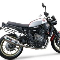 GPR auspuff kompatibel mit  Yamaha Xsr 700 2017-2020, Satinox , Homologierte auspuff mit verbindungsrohr und katalysator 