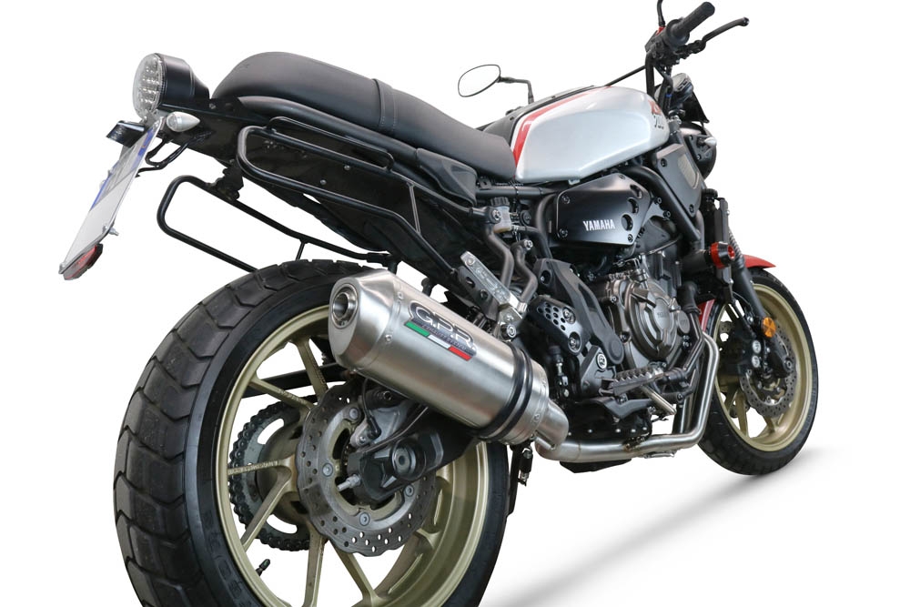 GPR auspuff kompatibel mit  Yamaha Xsr 700 2017-2020, Satinox , Homologierte auspuff mit verbindungsrohr und katalysator 