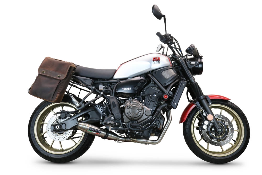 GPR auspuff kompatibel mit  Yamaha Xsr 700 2021-2024, Deeptone Inox, Racing-Komplettsystem-Auspuff, einschließlich Krümmer und abnehmbarem DB-Killer 