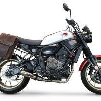 GPR auspuff kompatibel mit  Yamaha Xsr 700 2021-2024, Deeptone Inox, Racing-Komplettsystem-Auspuff, einschließlich Krümmer und abnehmbarem DB-Killer 