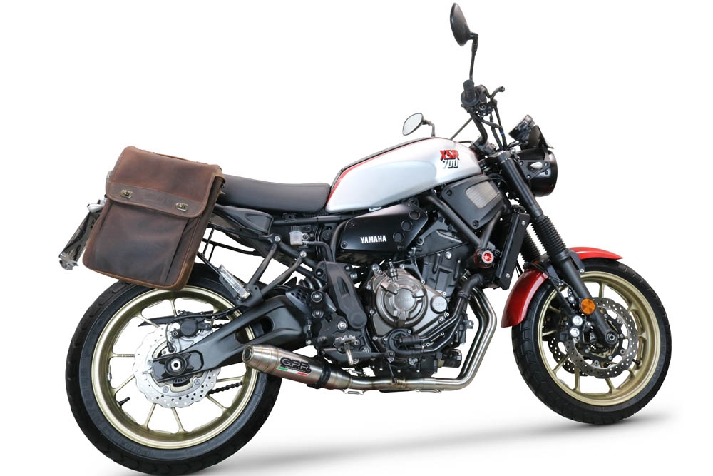 GPR auspuff kompatibel mit  Yamaha Xsr 700 2021-2024, Deeptone Inox, Racing-Komplettsystem-Auspuff, einschließlich Krümmer und abnehmbarem DB-Killer 