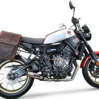 GPR auspuff kompatibel mit  Yamaha Xsr 700 2021-2024, Deeptone Inox, Racing-Komplettsystem-Auspuff, einschließlich Krümmer und abnehmbarem DB-Killer 
