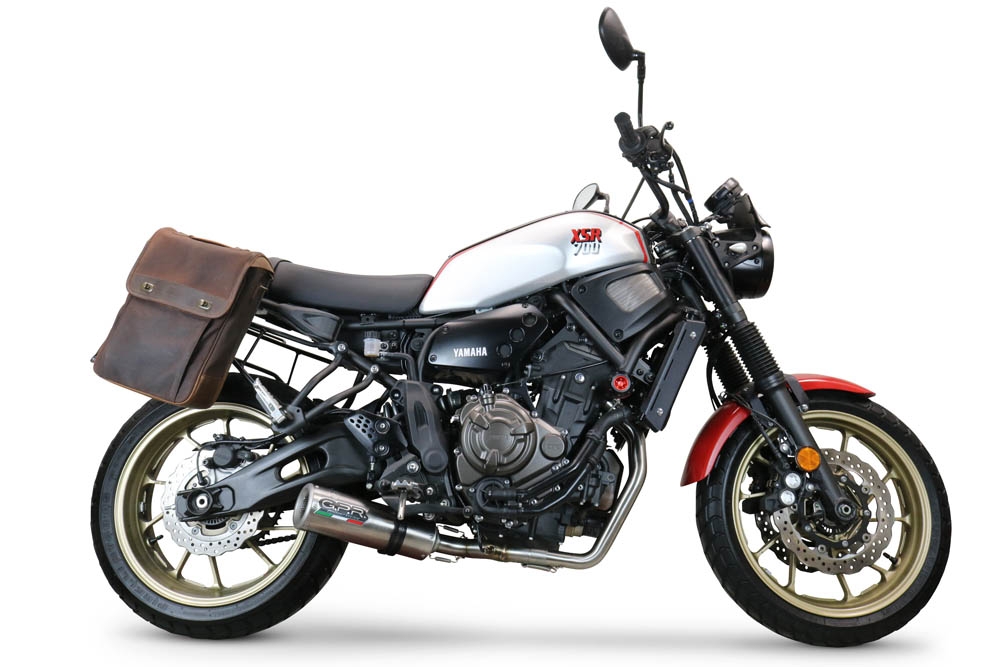 GPR auspuff kompatibel mit  Yamaha Xsr 700 2021-2024, M3 Inox , Racing-Komplettsystem-Auspuff, einschließlich Krümmer und abnehmbarem DB-Killer 