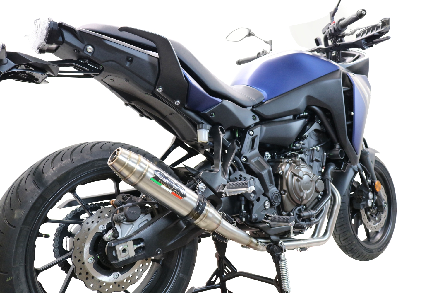 GPR auspuff kompatibel mit  Yamaha Tracer 700 GT 2019-2020, Deeptone Inox, Kompletter Rennauspuff, geliefert mit spezifischem Krümmer, Artikel ohne Homologation 