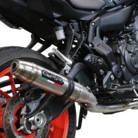 GPR auspuff kompatibel mit  Yamaha Mt-07  2021-2024, Deeptone Inox, Racing-Komplettsystem-Auspuff, einschließlich Krümmer und abnehmbarem DB-Killer 
