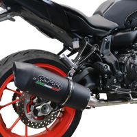 GPR auspuff kompatibel mit  Yamaha Mt-07  2021-2024, Furore Nero, Racing-Komplettsystem-Auspuff, einschließlich Krümmer und abnehmbarem DB-Killer 