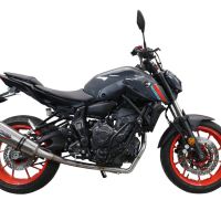 GPR auspuff kompatibel mit  Yamaha Mt-07  2021-2024, New Grand Prix Evo Titanium, Homologierte auspuff mit verbindungsrohr und katalysator 
