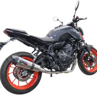 GPR auspuff kompatibel mit  Yamaha Mt-07  2021-2024, New Grand Prix Evo Titanium, Homologierte auspuff mit verbindungsrohr und katalysator 