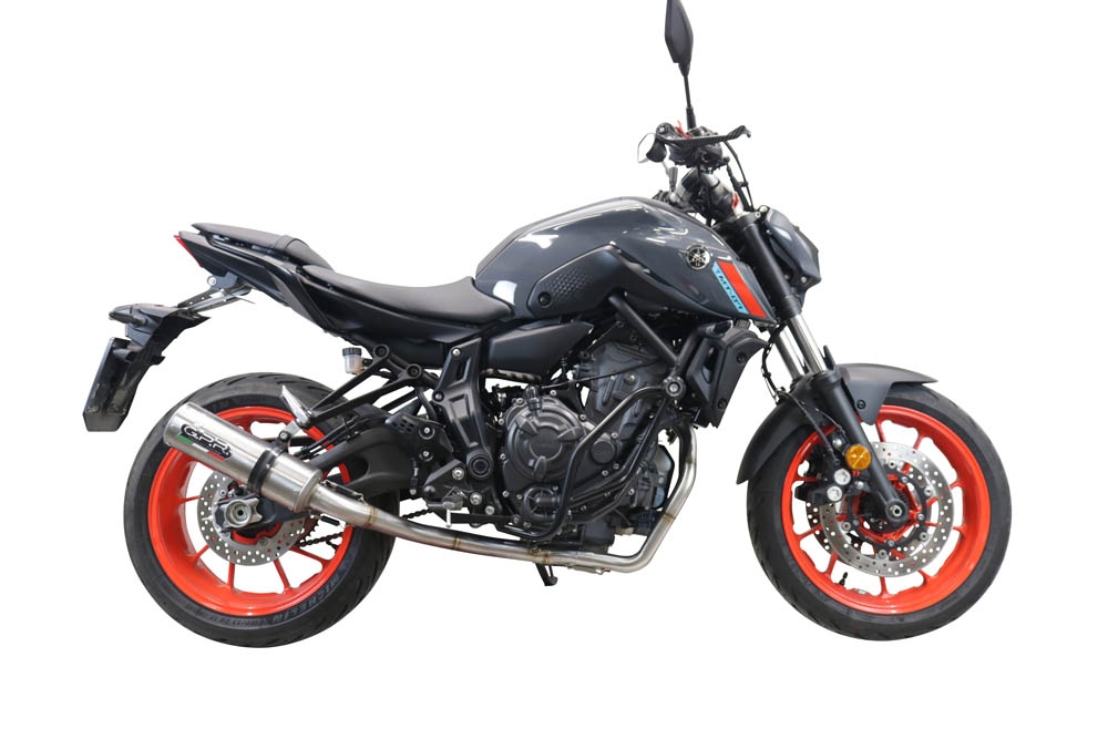 GPR auspuff kompatibel mit  Yamaha Mt-07  2021-2024, M3 Inox , Racing-Komplettsystem-Auspuff, einschließlich Krümmer und abnehmbarem DB-Killer 