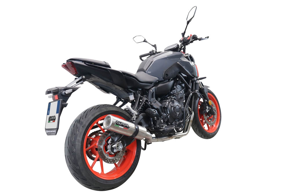 GPR auspuff kompatibel mit  Yamaha Mt-07  2021-2024, M3 Inox , Racing-Komplettsystem-Auspuff, einschließlich Krümmer und abnehmbarem DB-Killer 
