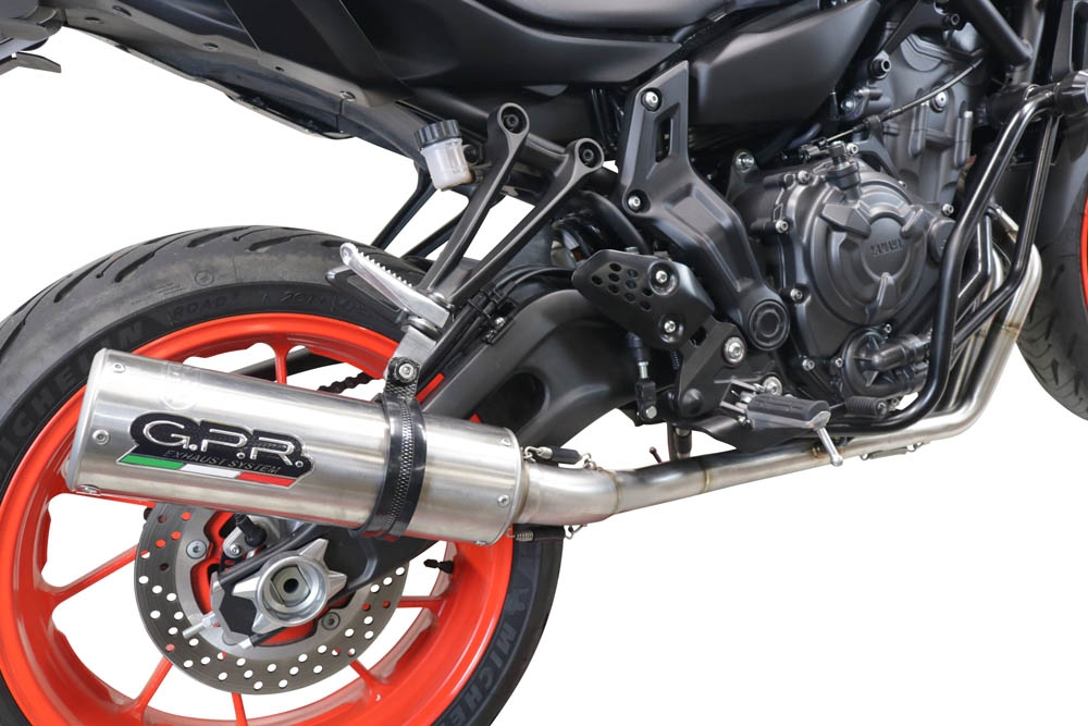GPR auspuff kompatibel mit  Yamaha Mt-07  2021-2024, M3 Inox , Racing-Komplettsystem-Auspuff, einschließlich Krümmer und abnehmbarem DB-Killer 