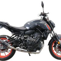 GPR auspuff kompatibel mit  Yamaha Mt-07  2021-2024, M3 Poppy , Homologierte auspuff mit verbindungsrohr und katalysator 