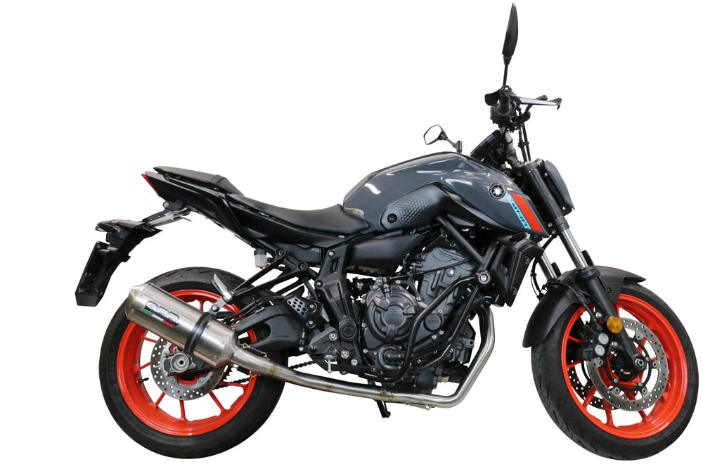 GPR auspuff kompatibel mit  Yamaha Mt-07  2014-2016, Satinox , Homologierte auspuff mit verbindungsrohr und katalysator 
