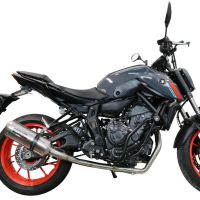 GPR auspuff kompatibel mit  Yamaha Mt-07  2014-2016, Satinox , Homologierte auspuff mit verbindungsrohr und katalysator 