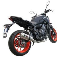 GPR auspuff kompatibel mit  Yamaha Mt-07  2014-2016, Satinox , Homologierte auspuff mit verbindungsrohr und katalysator 