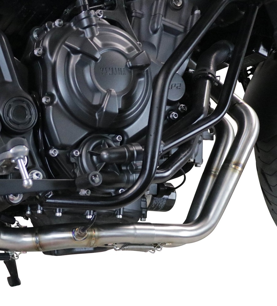GPR auspuff kompatibel mit  Yamaha Mt-07  2021-2024, M3 Black Titanium, Racing-Komplettsystem-Auspuff, einschließlich Krümmer und abnehmbarem DB-Killer 