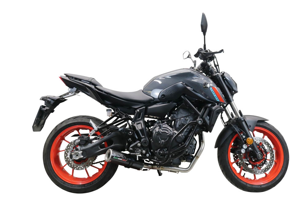 GPR auspuff kompatibel mit  Yamaha Mt-07  2021-2024, M3 Poppy , Homologierte auspuff mit verbindungsrohr und katalysator 