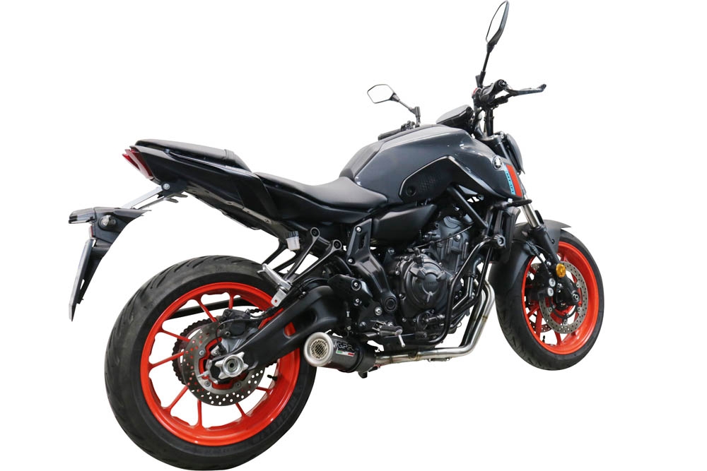 GPR auspuff kompatibel mit  Yamaha Mt-07  2021-2024, M3 Poppy , Homologierte auspuff mit verbindungsrohr und katalysator 