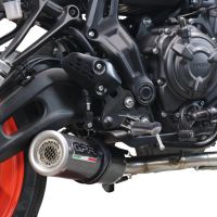 GPR auspuff kompatibel mit  Yamaha Mt-07  2021-2024, M3 Poppy , Homologierte auspuff mit verbindungsrohr und katalysator 