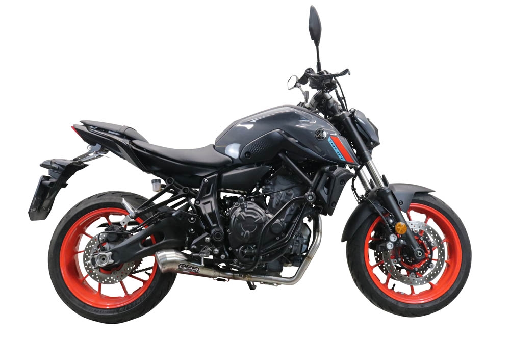 GPR auspuff kompatibel mit  Yamaha Mt-07  2021-2024, Powercone Evo, Homologierte auspuff mit verbindungsrohr und katalysator 