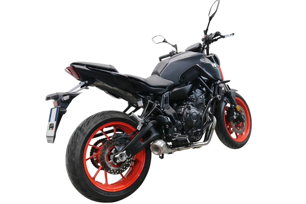 GPR auspuff kompatibel mit  Yamaha Mt-07  2021-2024, Powercone Evo, Homologierte auspuff mit verbindungsrohr und katalysator 