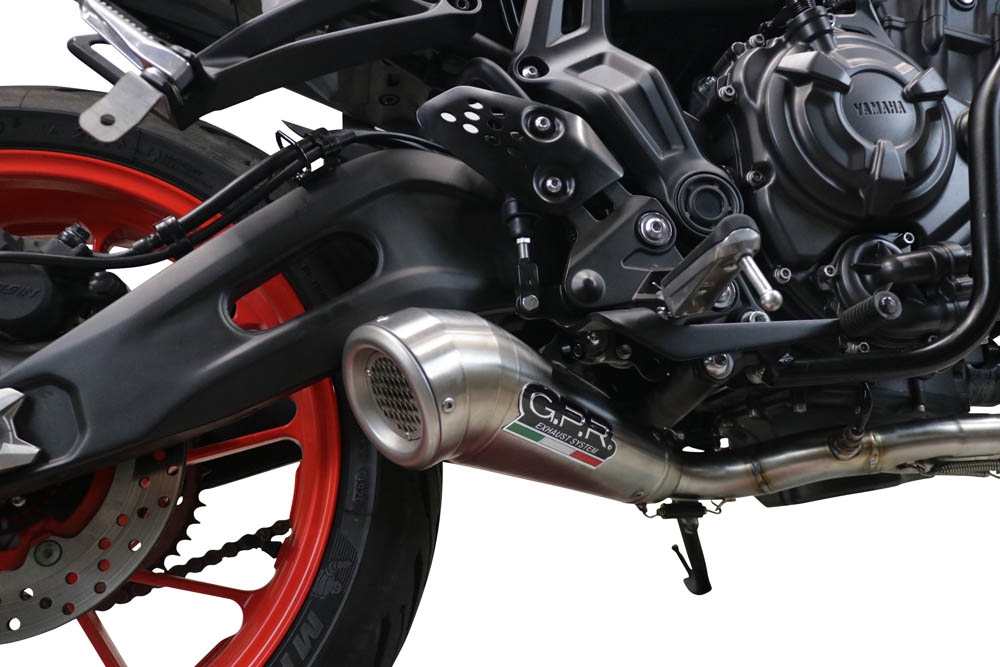 GPR auspuff kompatibel mit  Yamaha Mt-07  2021-2024, Powercone Evo, Homologierte auspuff mit verbindungsrohr und katalysator 