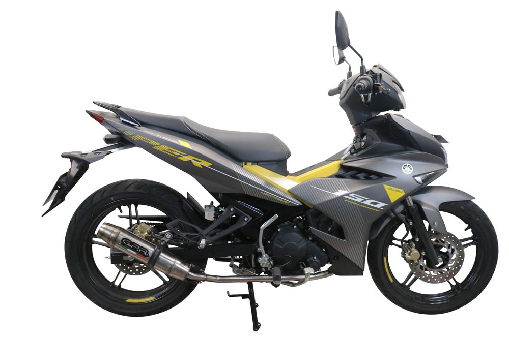 GPR auspuff kompatibel mit  Yamaha Sniper 150 2021-2022, Deeptone Inox, Racing-Komplettsystem-Auspuff, einschließlich Krümmer und abnehmbarem DB-Killer 