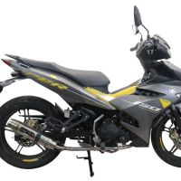 GPR auspuff kompatibel mit  Yamaha Sniper 150 2021-2022, Deeptone Inox, Racing-Komplettsystem-Auspuff, einschließlich Krümmer und abnehmbarem DB-Killer 