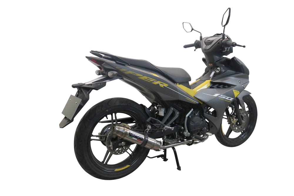 GPR auspuff kompatibel mit  Yamaha Sniper 150 2021-2022, Deeptone Inox, Racing-Komplettsystem-Auspuff, einschließlich Krümmer und abnehmbarem DB-Killer 