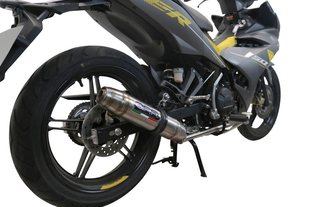 GPR auspuff kompatibel mit  Yamaha Sniper 150 2021-2022, Deeptone Inox, Racing-Komplettsystem-Auspuff, einschließlich Krümmer und abnehmbarem DB-Killer 