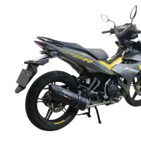 GPR auspuff kompatibel mit  Yamaha Sniper 150 2021-2022, Furore Nero, Racing-Komplettsystem-Auspuff, einschließlich Krümmer und abnehmbarem DB-Killer 