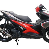 GPR auspuff kompatibel mit  Yamaha Aerox 155 2021-2022, Deeptone Inox, Racing-Komplettsystem-Auspuff, einschließlich Krümmer und abnehmbarem DB-Killer 