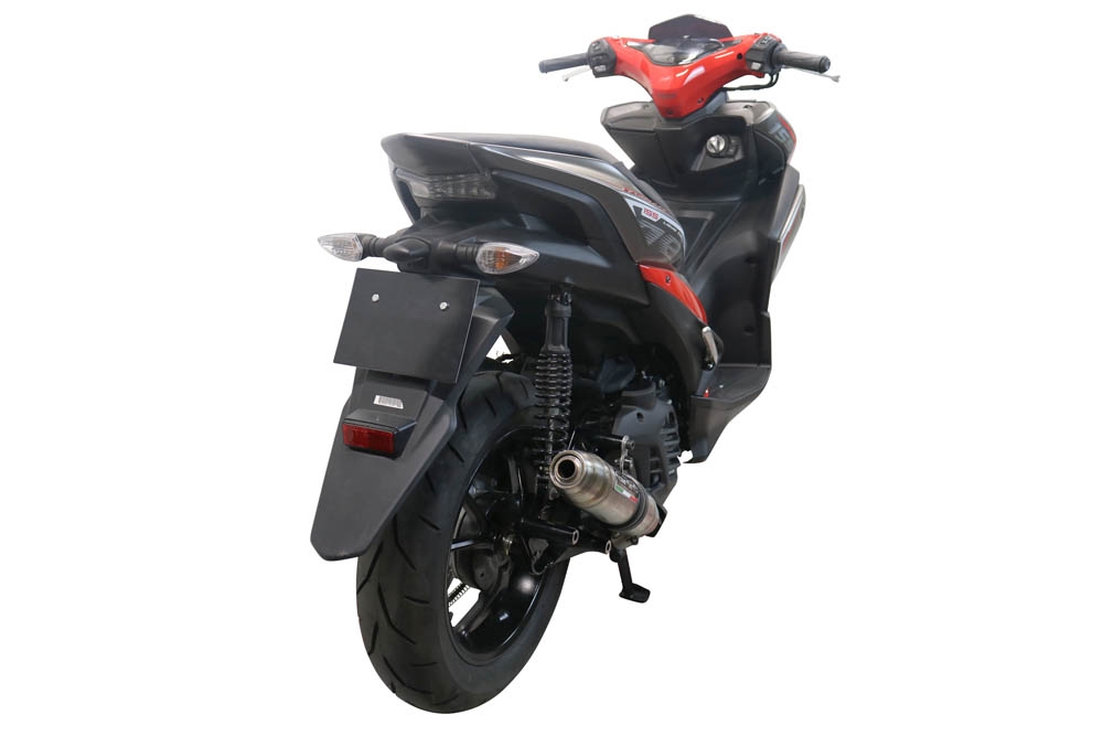 GPR auspuff kompatibel mit  Yamaha Aerox 155 2021-2022, Deeptone Inox, Racing-Komplettsystem-Auspuff, einschließlich Krümmer und abnehmbarem DB-Killer 