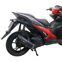 GPR auspuff kompatibel mit  Yamaha Aerox 155 2021-2022, Furore Nero, Racing-Komplettsystem-Auspuff, einschließlich Krümmer und abnehmbarem DB-Killer 