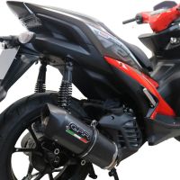 GPR auspuff kompatibel mit  Yamaha Aerox 155 2021-2022, Furore Nero, Racing-Komplettsystem-Auspuff, einschließlich Krümmer und abnehmbarem DB-Killer 
