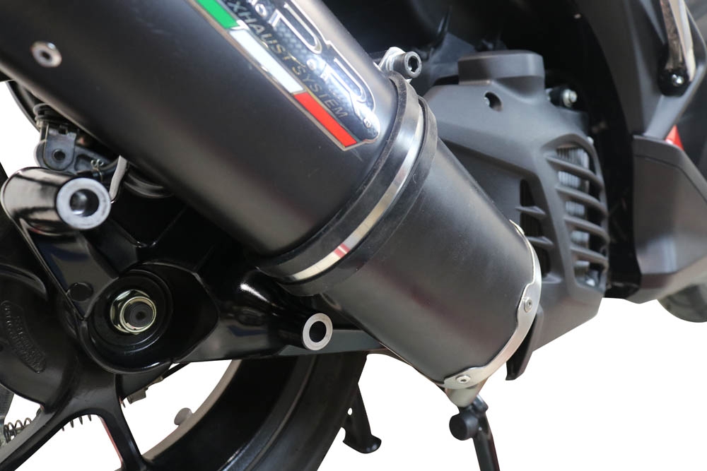 GPR auspuff kompatibel mit  Yamaha Aerox 155 2021-2022, Furore Nero, Racing-Komplettsystem-Auspuff, einschließlich Krümmer und abnehmbarem DB-Killer 