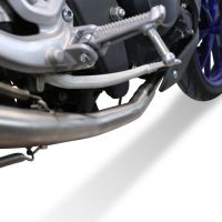 GPR auspuff kompatibel mit  Yamaha Mt 125 2021-2025, Satinox , Homologierte auspuff mit verbindungsrohr und katalysator 