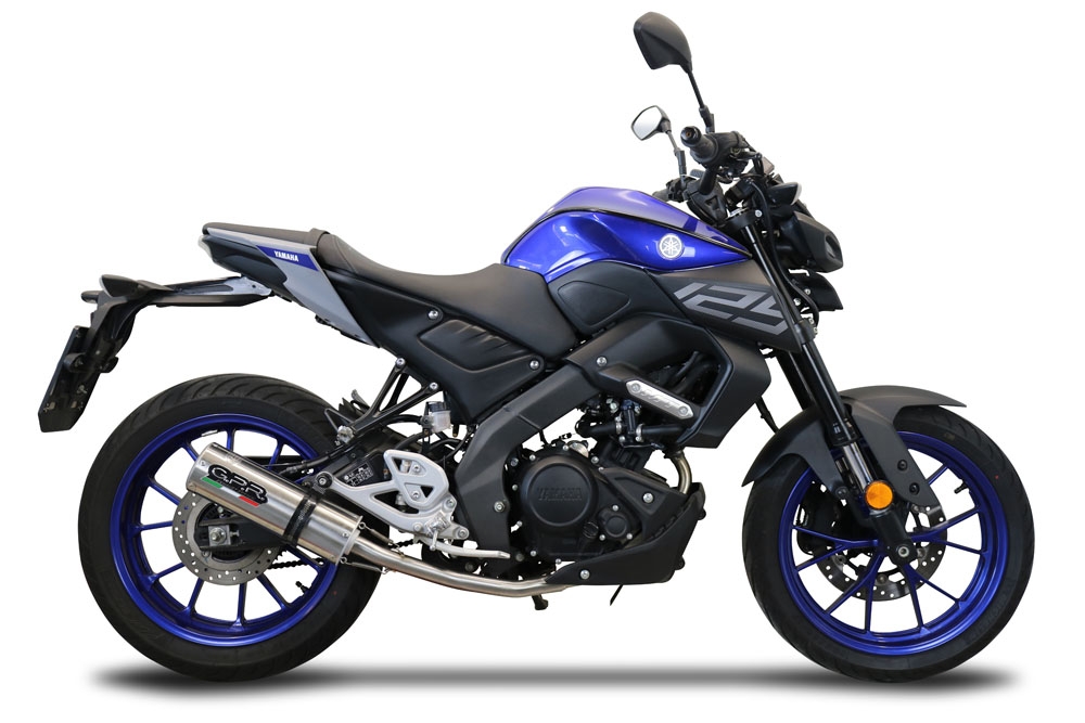 GPR auspuff kompatibel mit  Yamaha Mt 125 2021-2025, M3 Inox , Homologierte auspuff mit verbindungsrohr und katalysator 