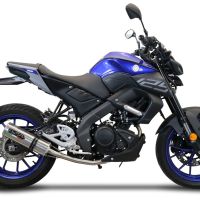 GPR auspuff kompatibel mit  Yamaha Mt 125 2021-2025, M3 Inox , Homologierte auspuff mit verbindungsrohr und katalysator 