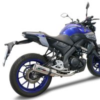 GPR auspuff kompatibel mit  Yamaha Mt 125 2021-2025, M3 Inox , Homologierte auspuff mit verbindungsrohr und katalysator 