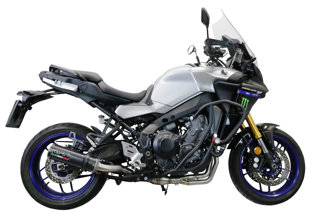 GPR auspuff kompatibel mit  Yamaha Tracer 9 2021-2024, M3 Poppy , Homologierte auspuff mit verbindungsrohr und katalysator 