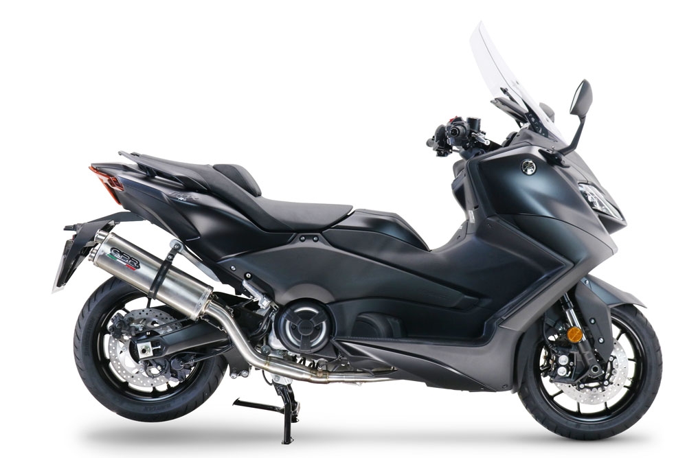 GPR auspuff kompatibel mit  Yamaha T-Max 560 2020-2021, Dual Inox, Homologierte auspuff mit verbindungsrohr und katalysator 