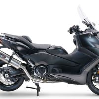 GPR auspuff kompatibel mit  Yamaha T-Max 560 2020-2021, Dual Inox, Homologierte auspuff mit verbindungsrohr und katalysator 